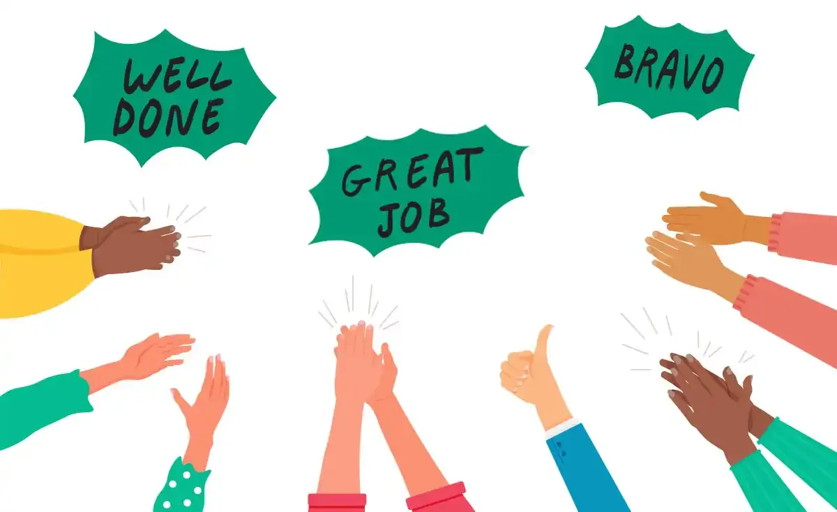 well done hands clapping